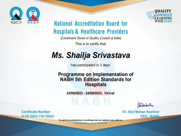 NABH 5th EDITION INTERNAL ASSESSOR TRAINING CERTIFICATE|SDCINDIA